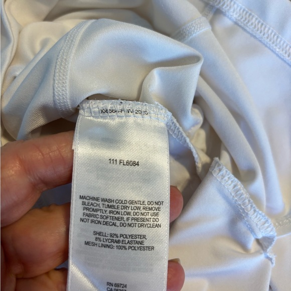 Columbia PFG hoodie. White, Size M. Drawstring cinch on waist. - Picture 7 of 9